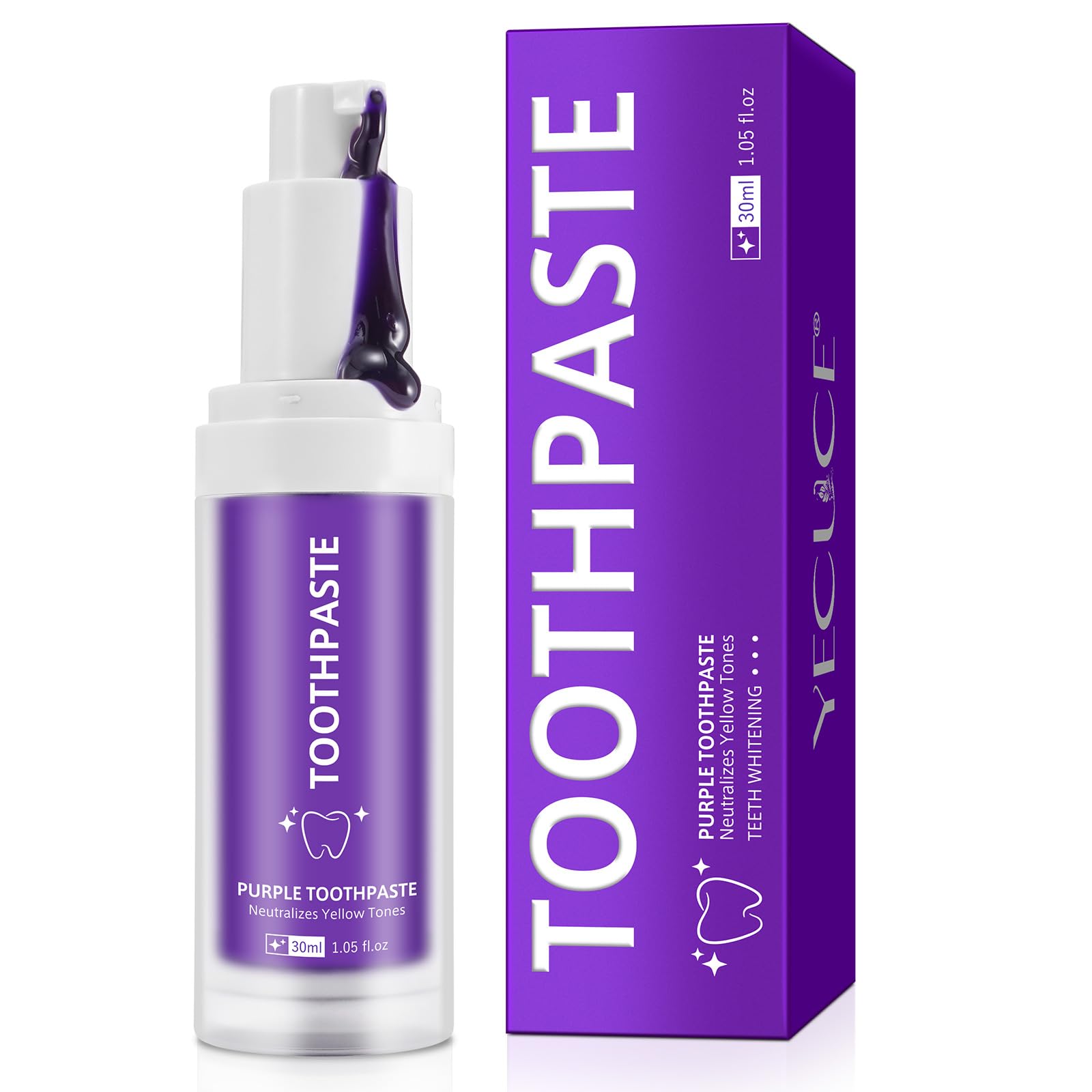 Purple whitening toothpaste